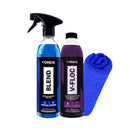 Kit Cera Blend Spray Carnauba Vonixx Shampoo V-floc Toalha Microfibra