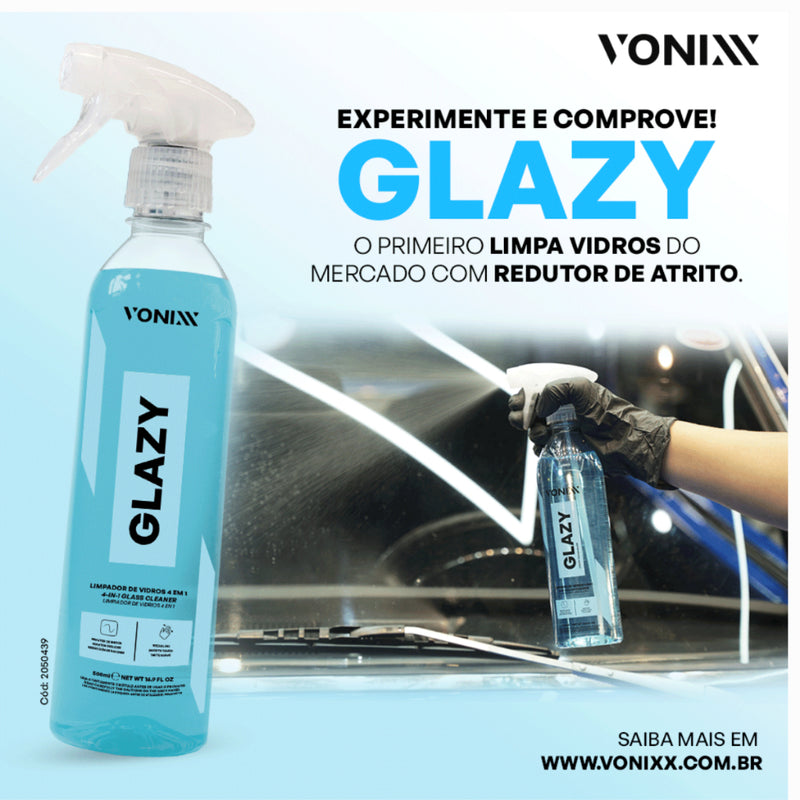 GLAZY 500ML LIMPA VIDROS 4 EM 1 – VONIXX ✨