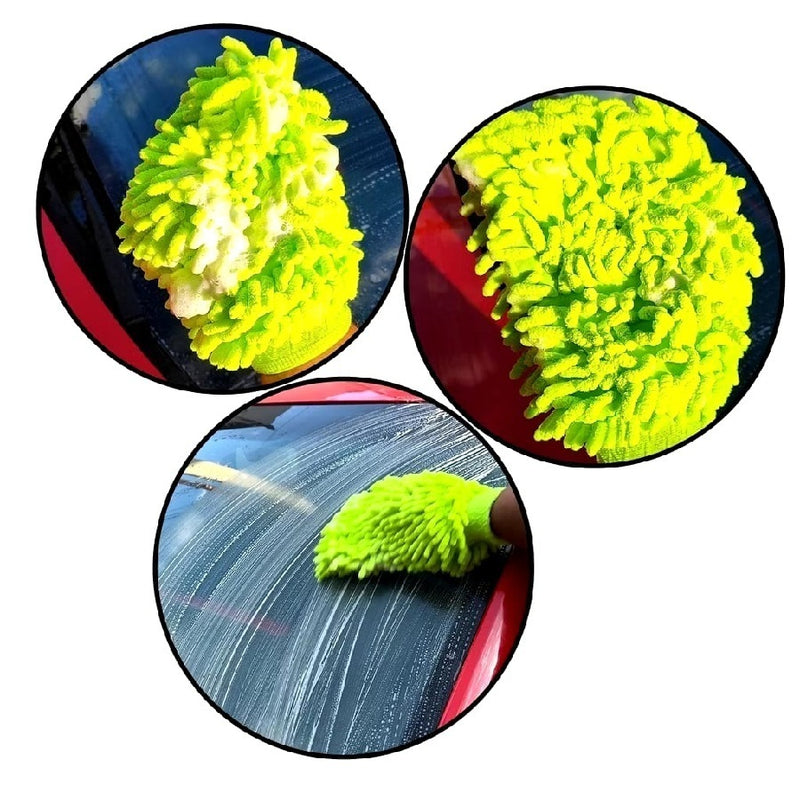 🧤 Kit de Lavagem para Carro e Moto – Luvas de Microfibra Multicoloridas 🚗✨