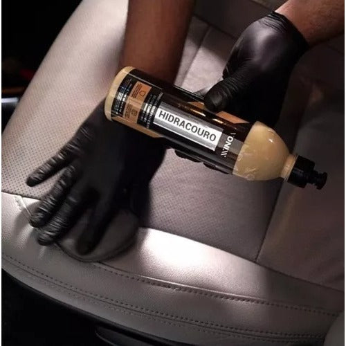 Kit Limpar Hidratar Couro Vonixx Higicouro + Hidracouro + Toalha Microfibra + Aplicador