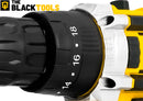 Parafusadeira Furadeira De Impacto The Black Tools Profissional TB-21PX 2 Baterias Com Maleta 60Hz Amarelo