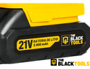 Parafusadeira Furadeira De Impacto The Black Tools Profissional TB-21PX 2 Baterias Com Maleta 60Hz Amarelo